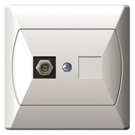 AKCENT biały GPA-1AF/00 gniazdo ant. F