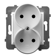 ARIA biały GP-2UR/M/00 Gniazdo podwójne b/uz