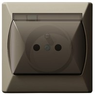 AKCENT beż GPH-1AZ/01/D Gniazdo bryzgoszczelne