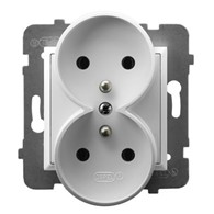 ARIA biały GP-2URAZ/M/00 Gniazdo podwójne z/uz