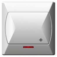 AKCENT biały ŁP-4AS/00 Łącznik krzyżowy podświetl.