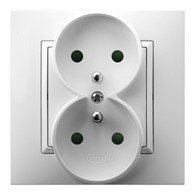 ARIA biały GP-2UZP/00 Gniazdo pod. z/uz z przesłon