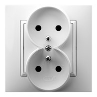 ARIA biały GP-2UZ/00 Gniazdo podwójne z/u